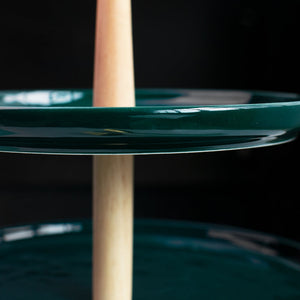 Emerald Decorative Two-Tier Snack Platter Cake Stands June Trading   