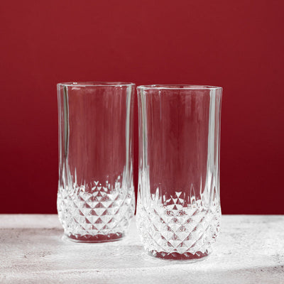 Crystal Carved Glass Water Jug With 6 Pc Tumbler Set Glasses & Jug Set June Trading   
