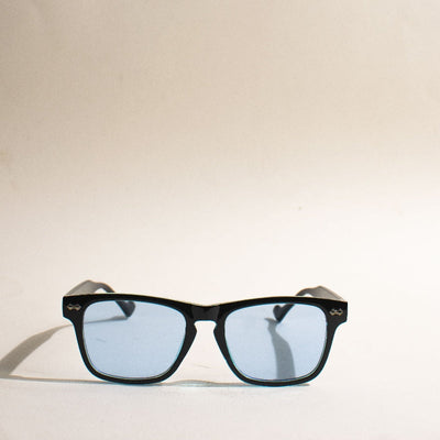 Nerdy Ice Blue Wayfarer Sunglass Eyewear June Trading   