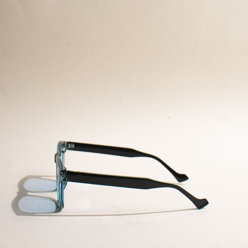 Nerdy Ice Blue Wayfarer Sunglass Eyewear June Trading   