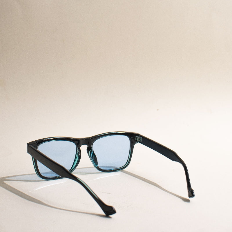 Nerdy Ice Blue Wayfarer Sunglass Eyewear June Trading   