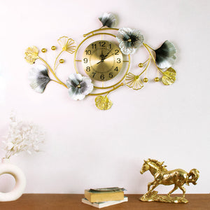 Designer Petals & Foliage Wall Clock Wall Clocks June Trading   