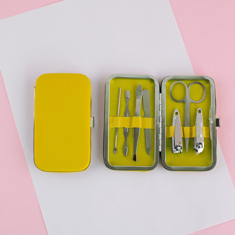 Mini Manicure Pedicure Set  & Case Manicure Set June Trading Cyber Yellow  