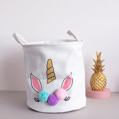 Unicorn Laundry Baskets for Home Laundry Bag June Trading Feather White  