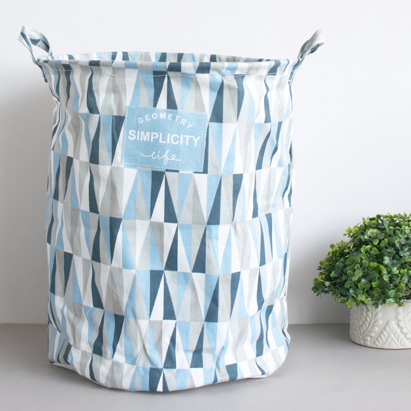 Vivid Geometric Laundry Basket for Home Laundry Bag June Trading Genric Hues  