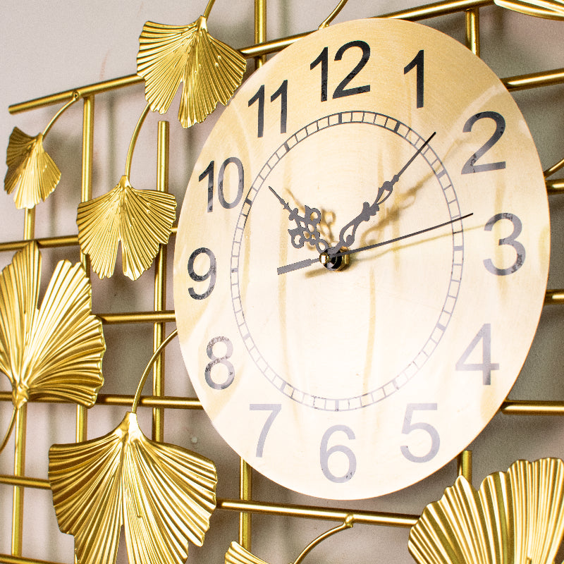 Ornate Gingko Vine Wall Clock Wall Clocks June Trading   