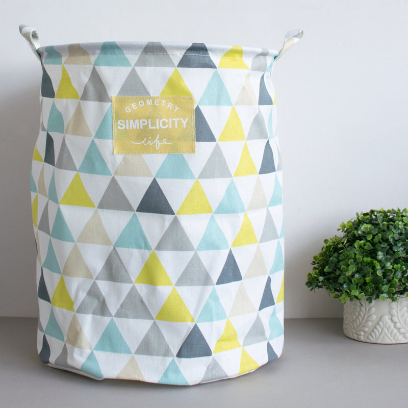 Vivid Geometric Laundry Basket for Home Laundry Bag June Trading Vibrant Geometric  