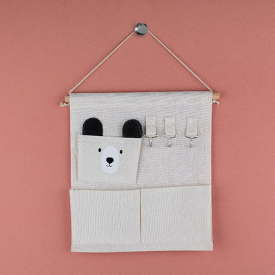Cute Bunny Wall Hanging Organizer Hanging organisers June Trading Adorable White  