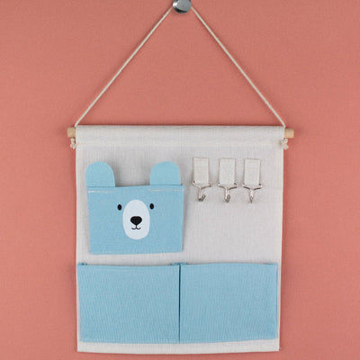 Cute Bunny Wall Hanging Organizer Hanging organisers June Trading Baby Blue  