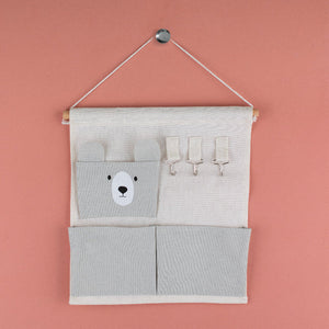 Cute Bunny Wall Hanging Organizer Hanging organisers June Trading Light Grey  