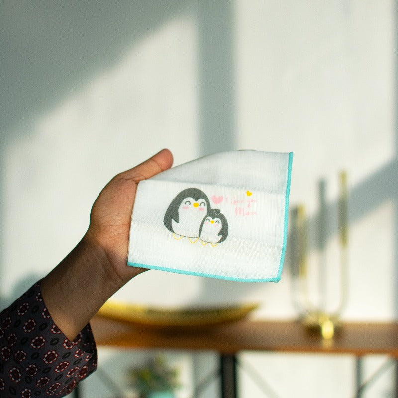Adorable Penguin Duo Handkerchief Handkerchiefs ERL   