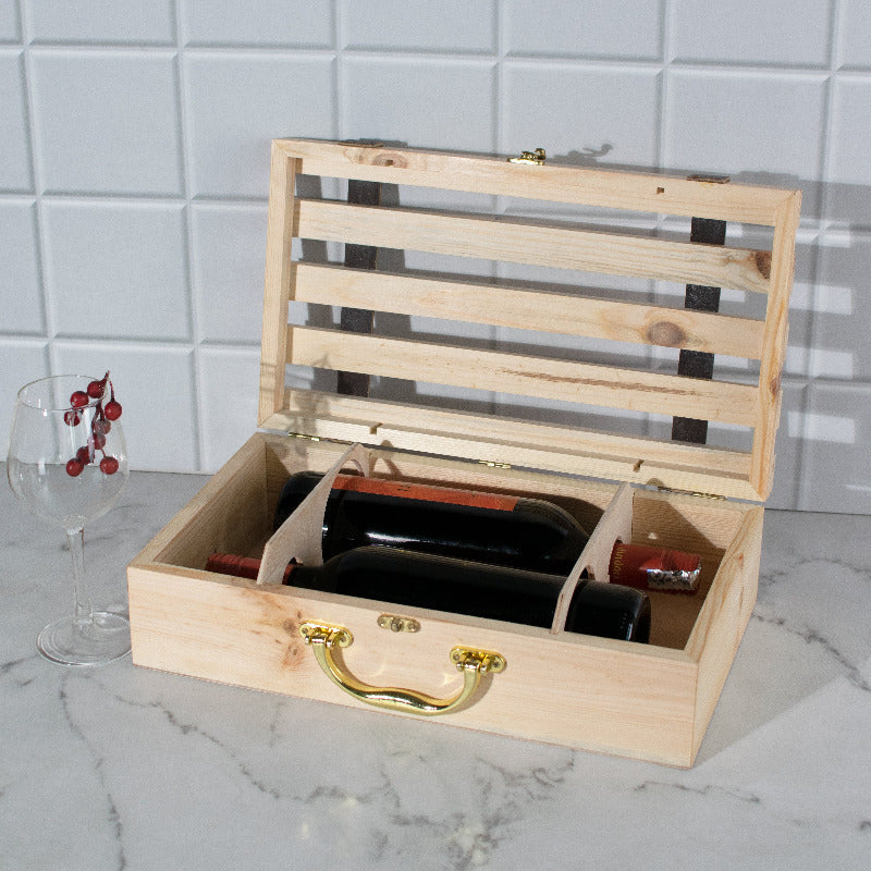 Classic Wooden Wine Carrier Wine Storage June Trading   