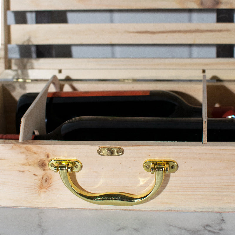 Classic Wooden Wine Carrier Wine Storage June Trading   