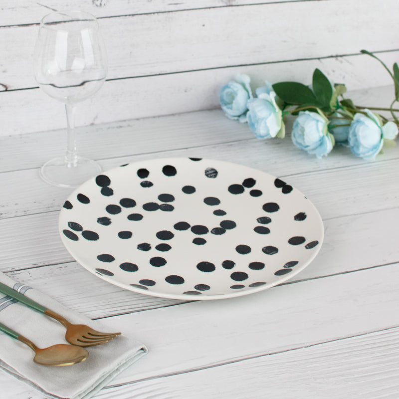 Skittish Polka Dot Dinner Plate Dinner Plates June Trading   