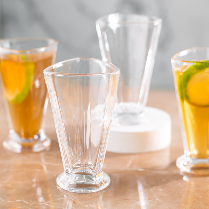 Triangle Shaped Glass Water Jug With 6 Pc Tumbler Set Glasses & Jug Set June Trading   