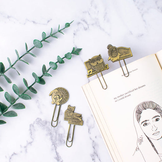 Metallic Paper Clip Bookmark - Animals Paper Clip June Trading   