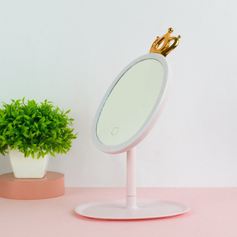 Touch & Glow Ring Light Vanity Mirror with Touch Control LED Mirrors June Trading Cloud Pink  
