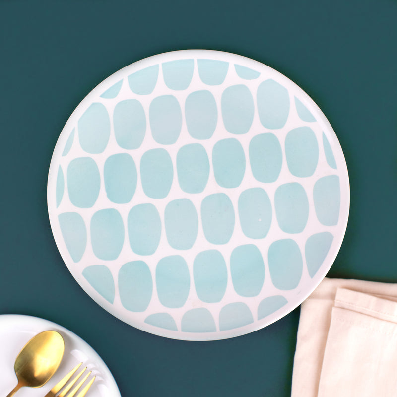 Cadet Blue Assorted Ovals Dinner Plate (10 Inches)