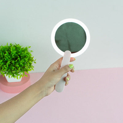Portable Mirror with Ring Light & Automated Sensor LED Mirrors June Trading Paper White  