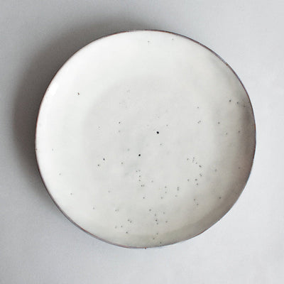 Speckled Artistic Dinner Plate - Parchment White (10 Inches) Dinner Plates June Trading   