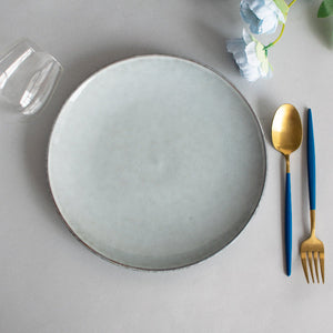 Speckled Artistic Dinner Plate - Hailstorm Grey (9 Inches) Dinner Plates June Trading   