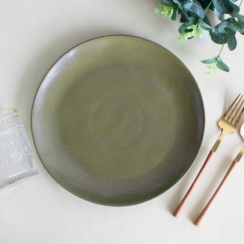 Earthen Soft-Hued Dinner Plate - Stone Grey (9 Inches) Dinner Plates June Trading   