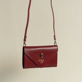 Vintage Leather Sling Clutch Women Sling Bag ERL Carmine Red  