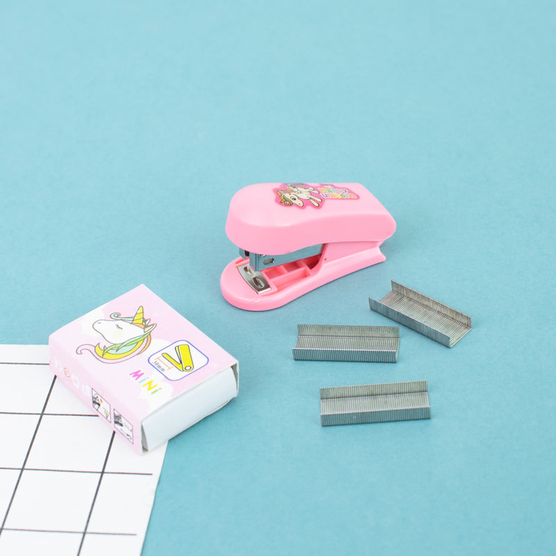Mini Stapler Set Stapler June Trading Unicorn - Pink  