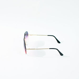 Geometric Midnight Ombre Rimless Sunglass Eyewear June Trading   