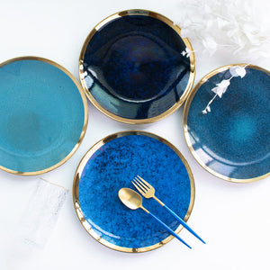 Gold Edge Glazed Dinner Plate (10 Inches) Dinner Plates June Trading   