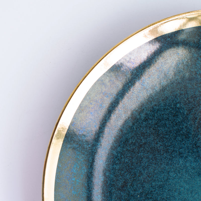 Gold Edge Glazed Dinner Plate (10 Inches) Dinner Plates June Trading   