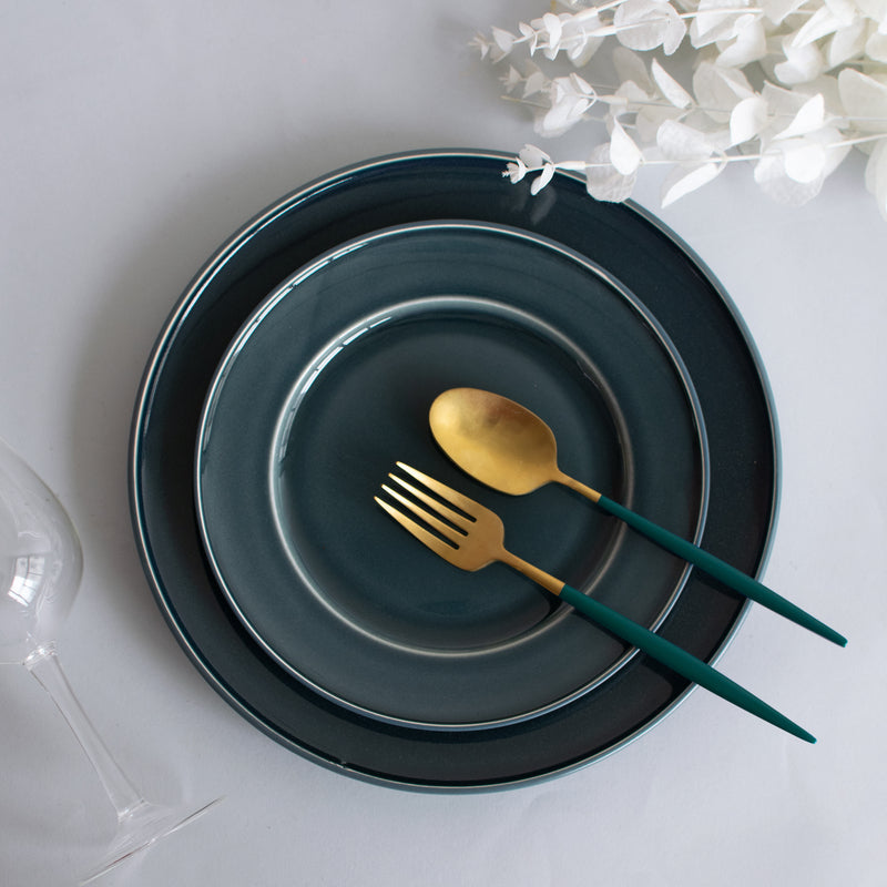 Anchor Grey Glossy Dinner Plate (10 Inches) Dinner Plates June Trading   