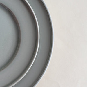 Slate Grey Glossy Starter Plate (8 Inches) Starter Plates June Trading   