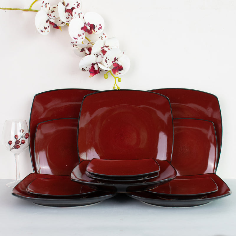 Bold Red Glossy Starter Plate (7 Inches) Starter Plates June Trading   