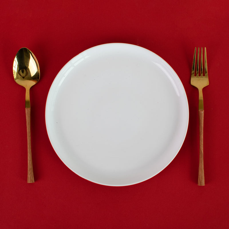 Cherry Red Base Dinner Plate (10 Inches) Dinner Plates June Trading   