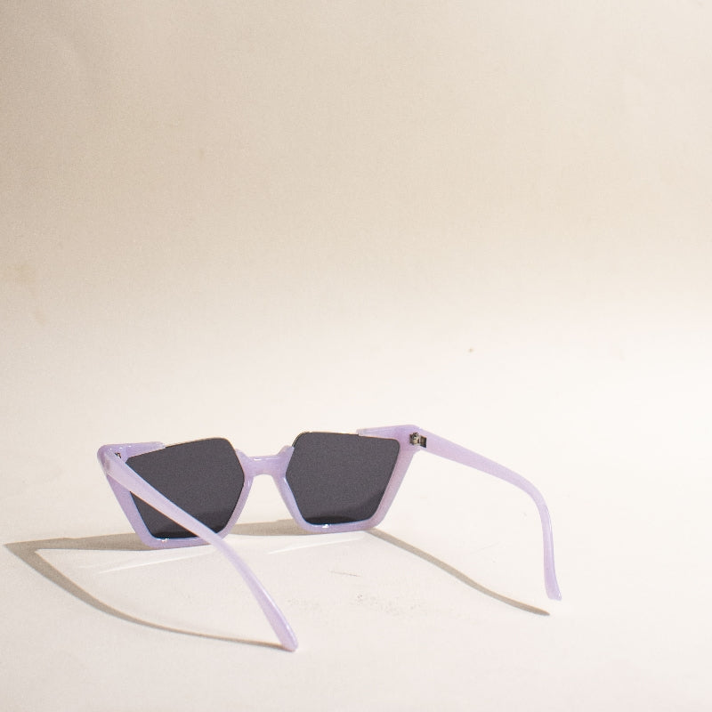 Chic Cateye Square Pale Lilac Sunglass Eyewear June Trading   