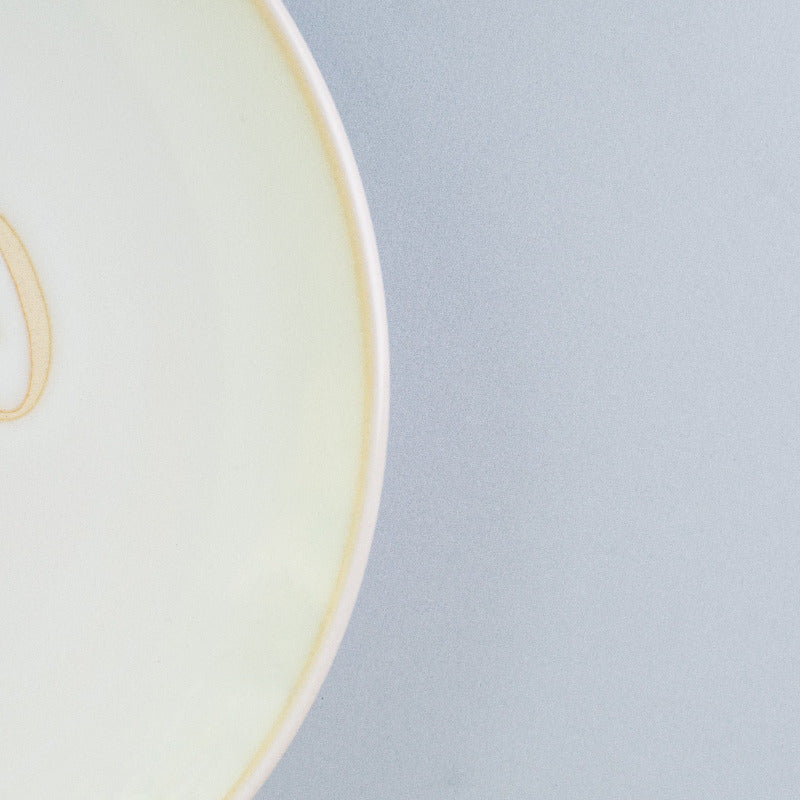 Grateful White Ceramic Serving Plate Snack Plate June Trading   