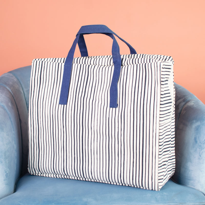 Aztec Pattern Blanket Cover Bag Tote Bag June Trading White Stream  