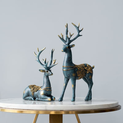 Ornamental Reindeer Statue (Set of 2) Artifacts June Trading   