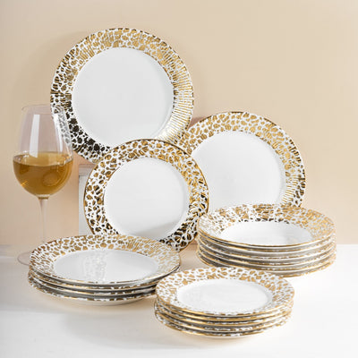 Aurulent Patch Design 18 Pieces Dinnerware