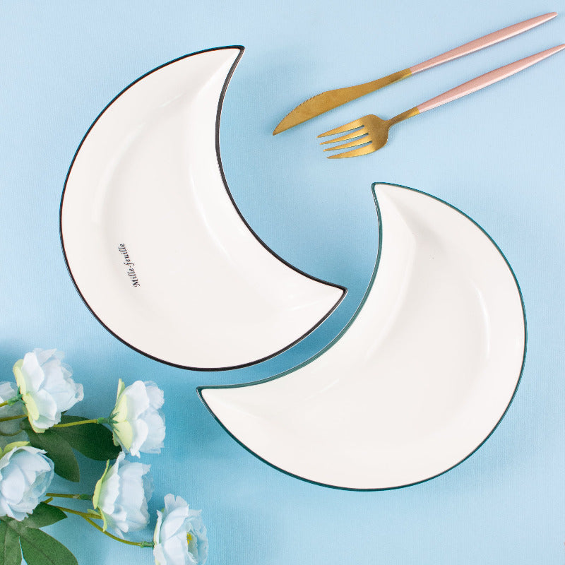 Classy Crescent Ceramic Serving Dish Serving Plates June Trading   