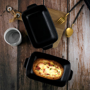 Matte Black Baking Tray Serving Bowls June Trading   