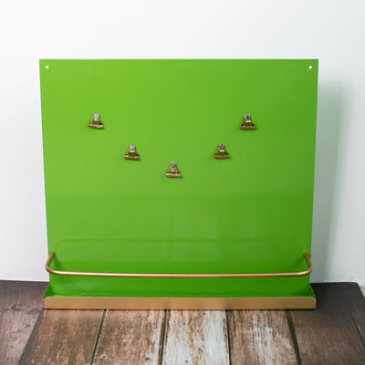 Lime Green Vision Board With Magnetic Clips and Shelf Vision Boards June Trading   