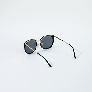 Flick It Round Cat Eye Cool-Tone Sunglass Eyewear ERL   