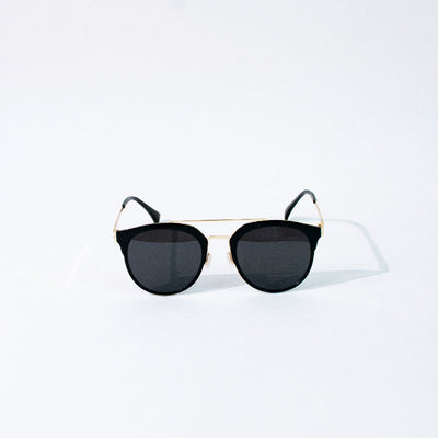 Stay Cool All Black Mirror Sunglass Eyewear ERL   