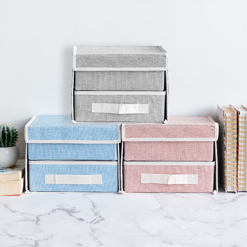 Pastel Two-Shelves Foldable Storage Organizer Basic Organisers ERL   