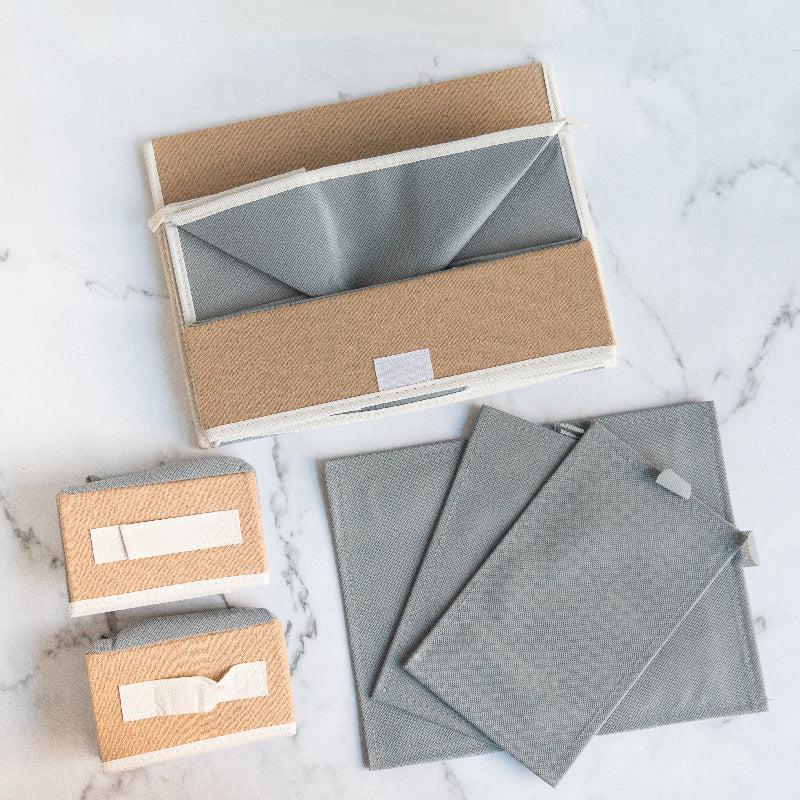 Subtle 3 Compartment Foldable Storage Organizer Basic Organisers ERL   