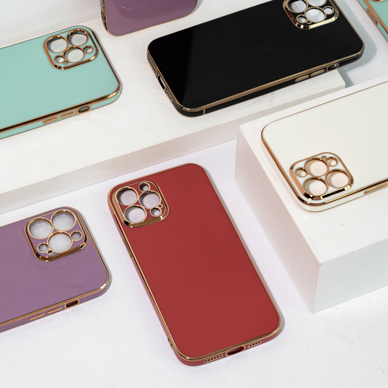 Apple iPhone 12 Pro Golden Edge Solid Color Cover iPhone 12 Pro June Trading   