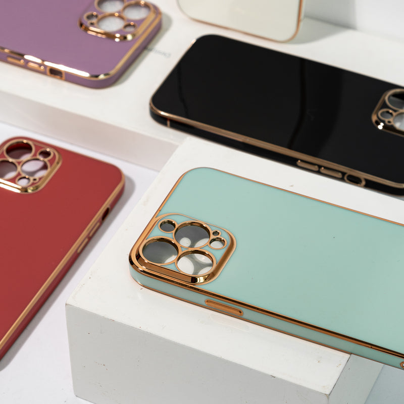 Apple iPhone 13 Pro Max Golden Edge Solid Color Cover iPhone 13 Pro Max June Trading   