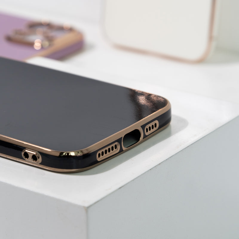 Apple iPhone 12 Golden Edge Solid Color Cover iPhone 12 June Trading   